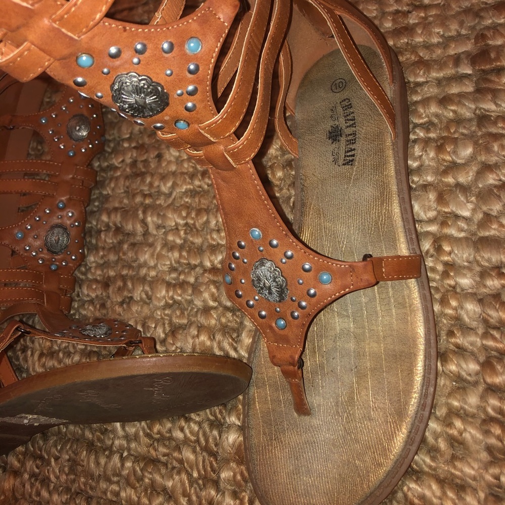 Crazy Train gladiator sandals